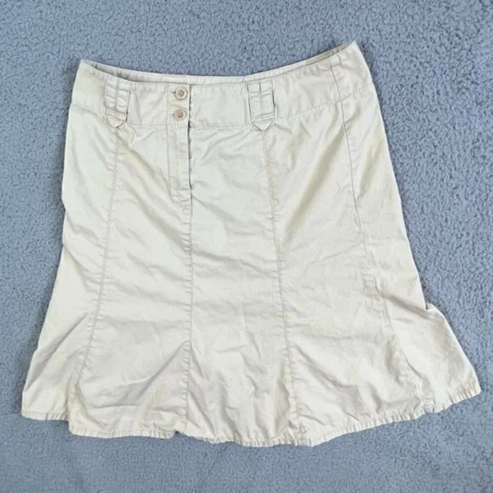 SIGRID OLSEN WOMENS CHINO STYLE SKIRT SIZE 6 TAN/KHAKI - Picture 9 of 10